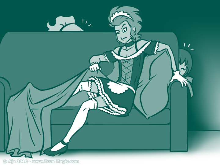 Eerie laughter from behind the cushions... This couch must be haunted. Eerie laughter from behind the cushions... This couch must be haunted.