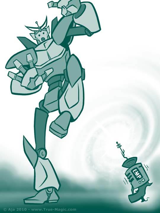 Don't worry, robot. I'm pretty sure it can't reach the trigger. Don't worry, robot. I'm pretty sure it can't reach the trigger.